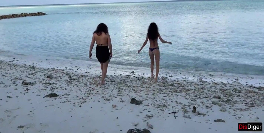 Dis Diger: Busty Stepmom and Stepdaughter Got Golden Showers Instead of Tanning...