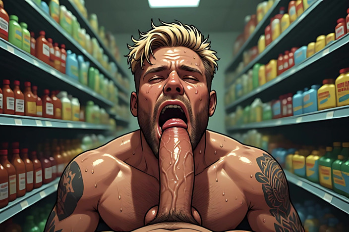 Erotic Man: Blondynki kawałki mięśni ssanie