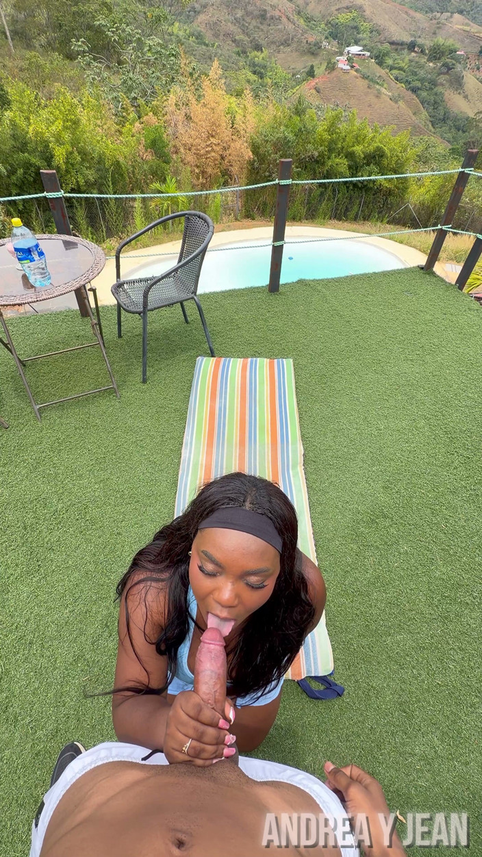 AndreaAndJean: A Gorgeous Ebony MILF Fucks Her Trainer, Who’s Got a...