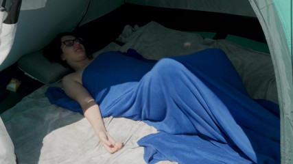 Peaches and Bananas: Naked Casey - Wake up at a camp