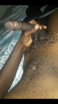 Kenyan Black Guy Stroking His BBC