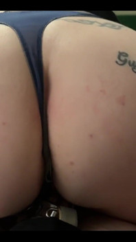 Teasing Rods locked cock with my ass