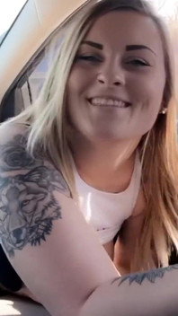 Riding Dildo on Dashboard Car Sex Sneak Peek