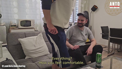 AntoGoesHunting: Spor salonundan heteroseksüel ateşli adam ikna oldu