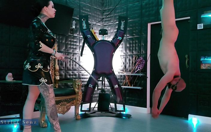 Strict Senz: Miss Alessa Milano Mercyless Whipping Upside Down Part 2