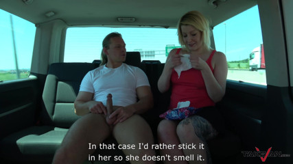 Take Van: Blonde whore isn't ashamed to spread her legs in front...