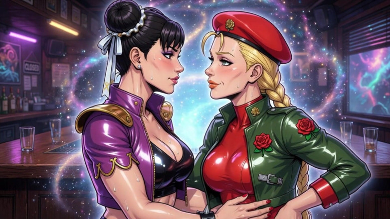 AI Porn: Cammy and Chun Li Kissing Ai