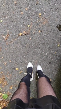 Public Show Stockings and High Heels
