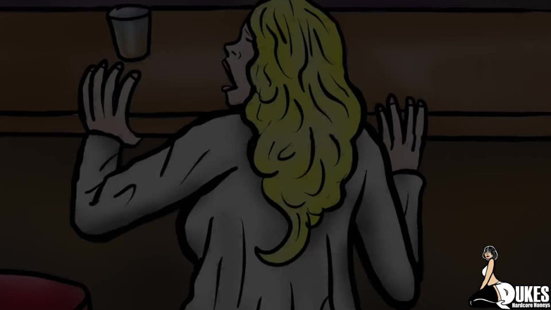 Dukes Hardcore Honeys: German milf gangbanged in a bar by black cock