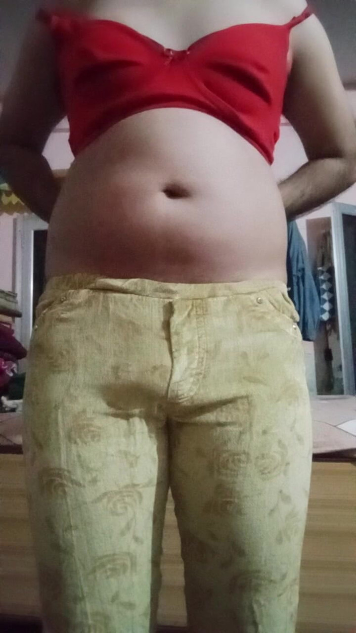 Gaurisissy: Indian Gay Crossdresser Gaurisissy Pressing and Playing with Her Big...