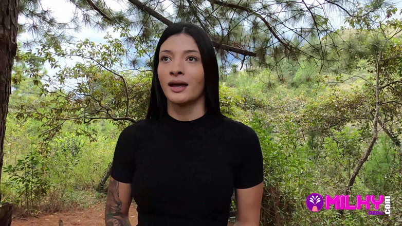 Milky Peru: Offering Cash to Sexy Girl in the Forest in Exchange...