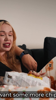 Blonde Step Stepmom's Bare Pussy Teases Stepson While Watching Movie Together - Forbidden Cuddle Turns Into Hot Fuck