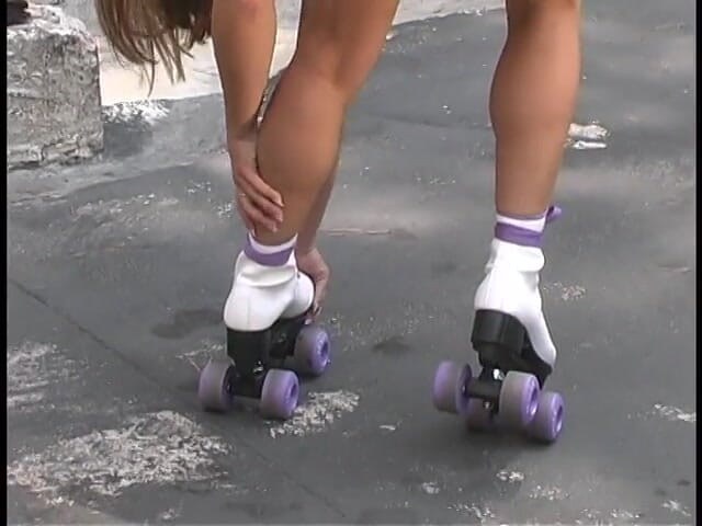 Outdoor pervs: Perky teen gets all her holes drilled in the park