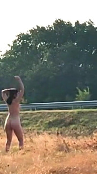 Humiliation of the Slave Girl Tich - Showing Her Pussy and Tits