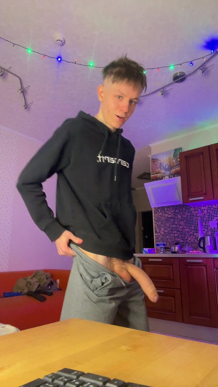 Morflot24: Skinny Boy Making a Huge Mess with His Thick Dick