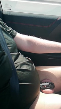 Nylonový Fetiš Při Prohlídce Na Prašné Cestě V Autě