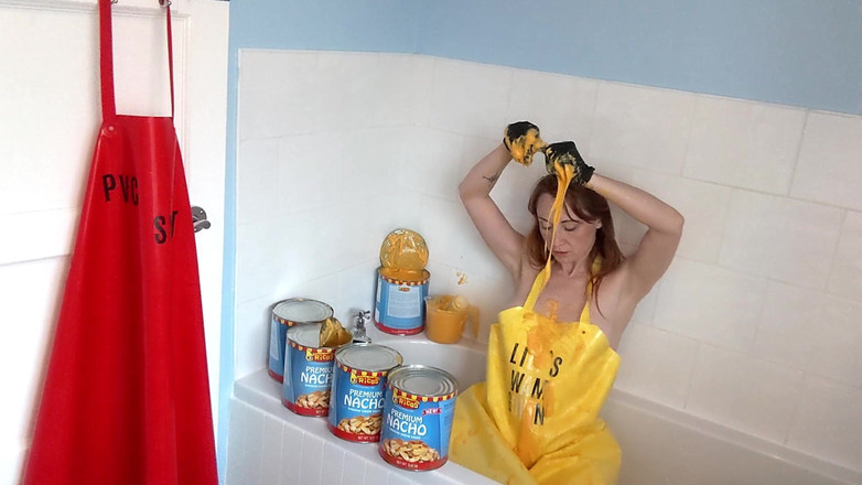 Lily kink: Nacho Pvc Schoot Wam Met Douche En Opruimen