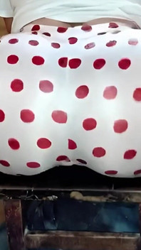 Polka-gepunktete weiße Leggings Po