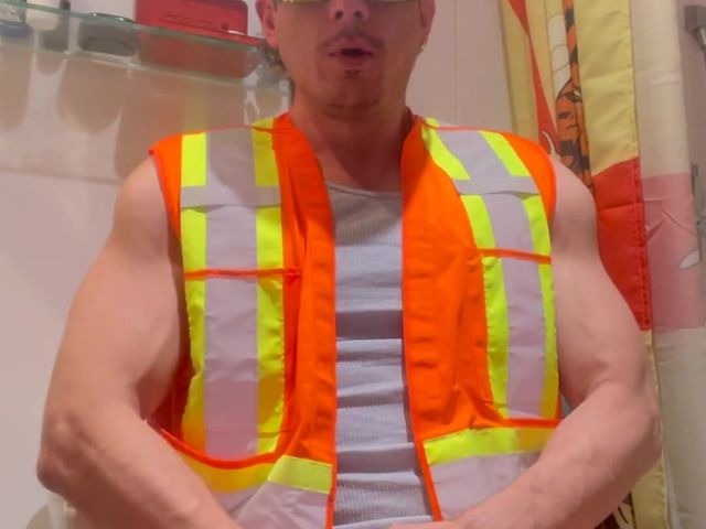 Construction Worker Rides Dildo and Cums (RockyVallarta)