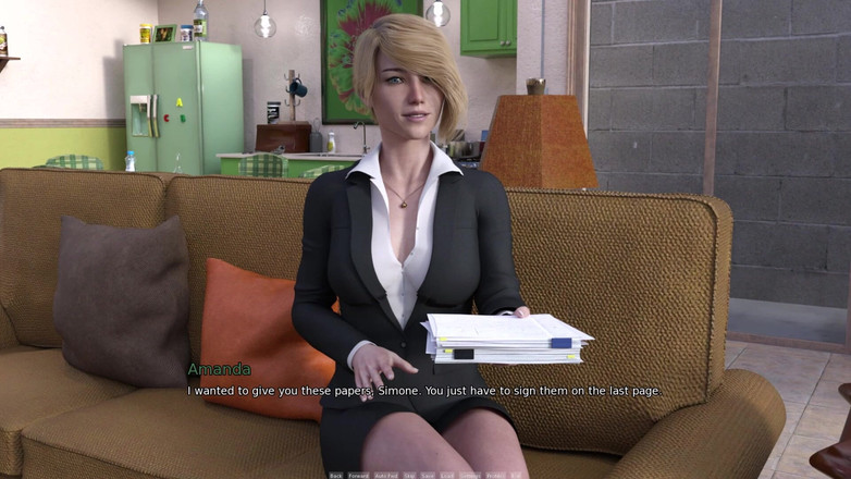 3D Cartoon Porn: My dorm 215 - Debbie muestra su pecho a Mart en un...