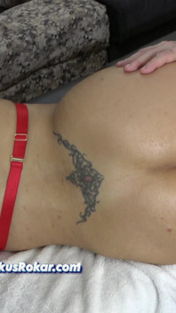Masseur First Grinding His Cock on My Wide Hips. My Ass Clapping While He Fuck Me on Massage Bed