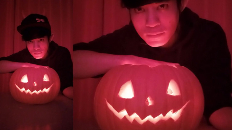 Jon Arteen: Sfw Jon Arteen Cute Twink Emo Femboy Carves a Halloween...