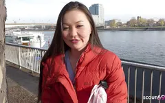 German Scout - Asia teen Luna Pickup and fuck in Germany