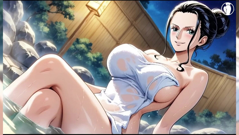 Croft JOI: Nico Robin Peladinha prezentuje swoją ogoloną i gładką cipkę – Ai...