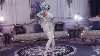 MikuMotion: Hatsune (g)i-dle - Královna Královna Erotická uniforma Striptýz Kolosální prsa se třesoucí