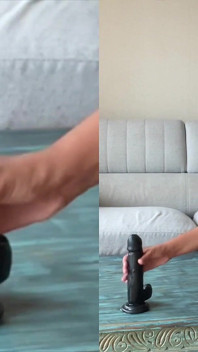 Masturbace velkého ptáka zblízka Povzbuzené bi