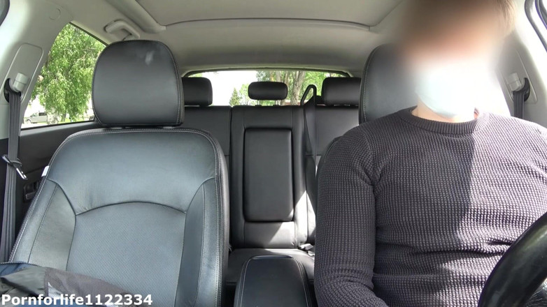Pornforlife: Horny Girl Masturbating on Back Seat of the Taxi While...