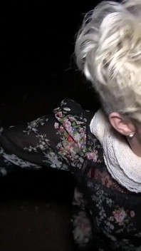 Mature British Slut in a Fur Coat Drives Out Into the Night to Become a Dogging Slut