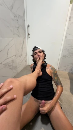 Wrecked in the Mall Bathroom by a Massive Cock!