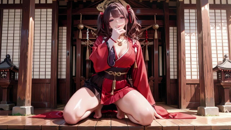 Tay Swift X: Taboo First Encounter at the Shrine, Kneeling in the Corridor...