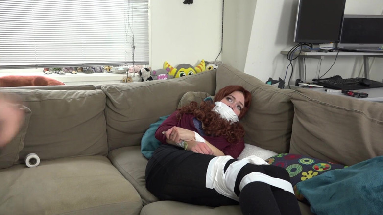 Restricting Ropes: Luna Grey - girl bound gagged
