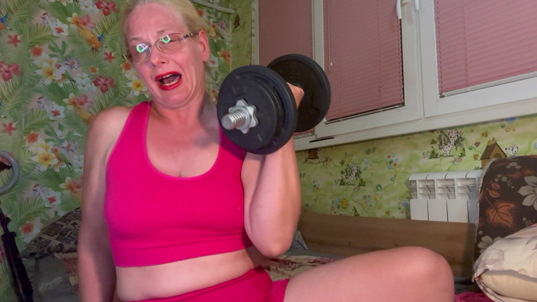 Putarankahotmilf: Hantellyft, Bitseps Fetisch, Tigg för sperma