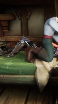 गार्ड लड़की को उसकी बैरक में चोदना । Warcraft Porn Parody