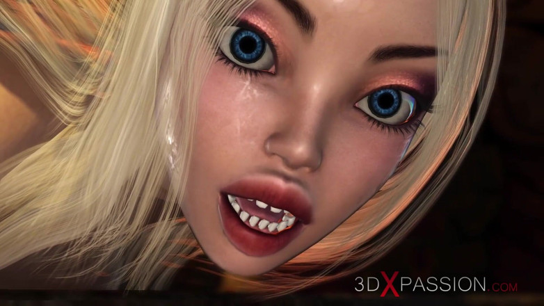 3dxpassion-transgender: Амазонки. Сексуальная блондинка занимается анальным сексом с горячей девушкой-хуем 3D на острове
