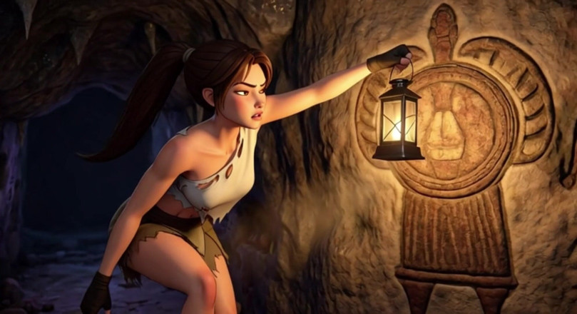 My night collection: Lara Croft Discovers Amazon Treasure and Embraces Beautiful Blonde Ancestral...
