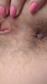Very Close up Hairy Asshole Fingering