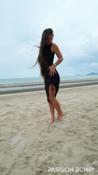 Sexy Tight Black Dress and Beauty Chill