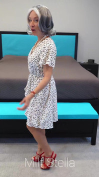 Sherry in a White Dress with Hearts