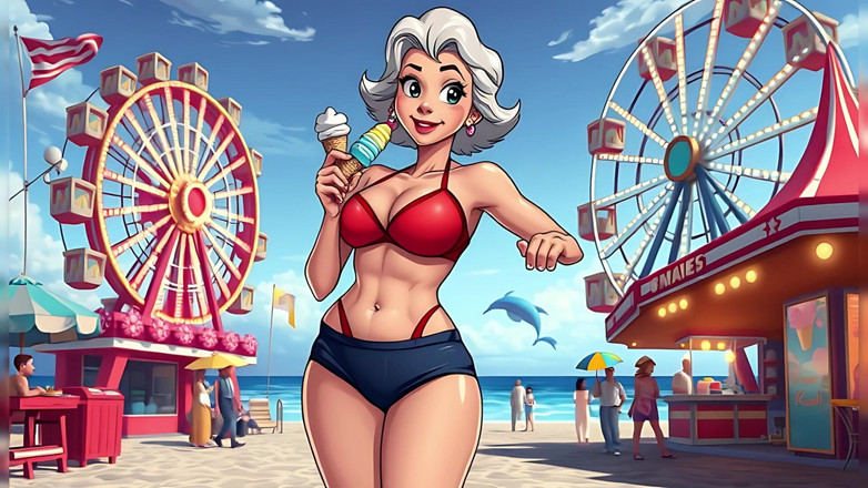AI Porn: Cartoon Bikini Dojrzewa (nie nago)