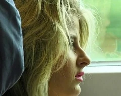 Round Ass German Blonde Gets Her Pussy Sprayed with Cum on a Train