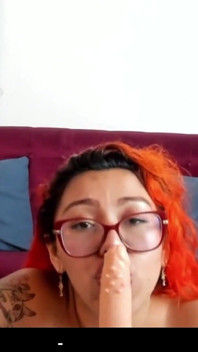 Colorful Hair Girl Does a Great Deep Throat P4