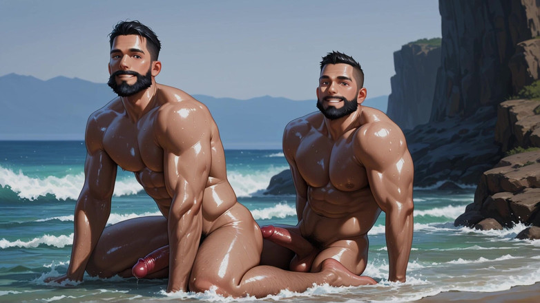 Erotic Man: ショート アイ ビデオ ひげを生やしたビーチ ボーイズ コック