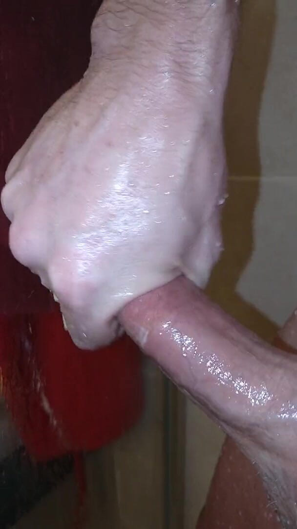 Big Daddy Dommmm: Smooth handwork gripping my dick in the shower. Edging again!
