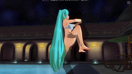 H3DC: HENTAI 3D. Miku scopa una posa sollevata