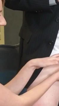 Sexy Assistant Assisting a Poor Tiny Dick During His Job Interview