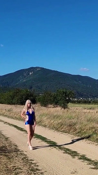 Slave Tih Ie Walks in the Blue Dress